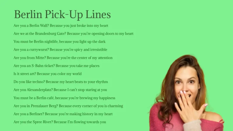 Berlin Pick-Up Lines That Actually Work