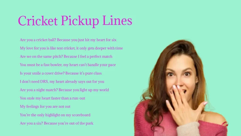 Cricket Pickup Lines for Players