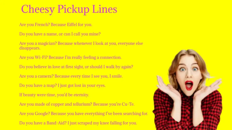 Cheesy Pickup Lines in 2026