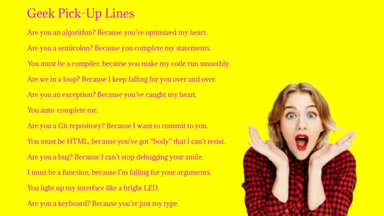 Geek Pick-Up Lines
