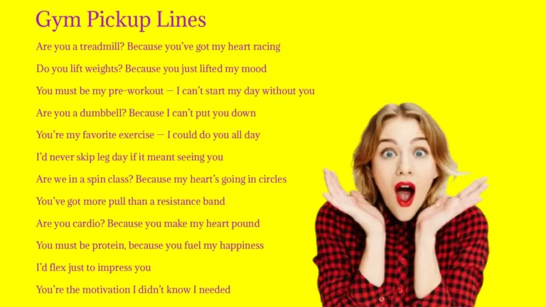 Gym Pickup Lines 2026