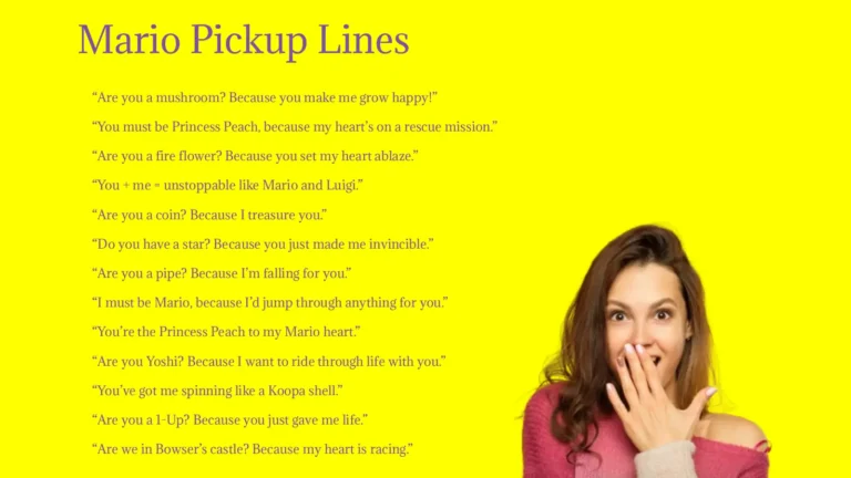 Mario Pickup Lines