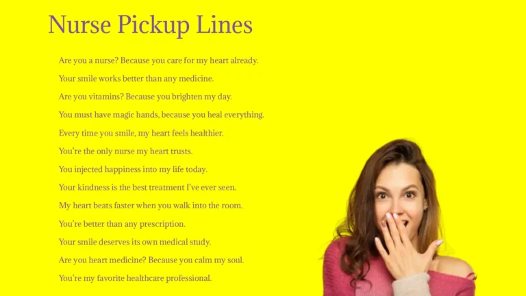 Nurse Pickup Lines