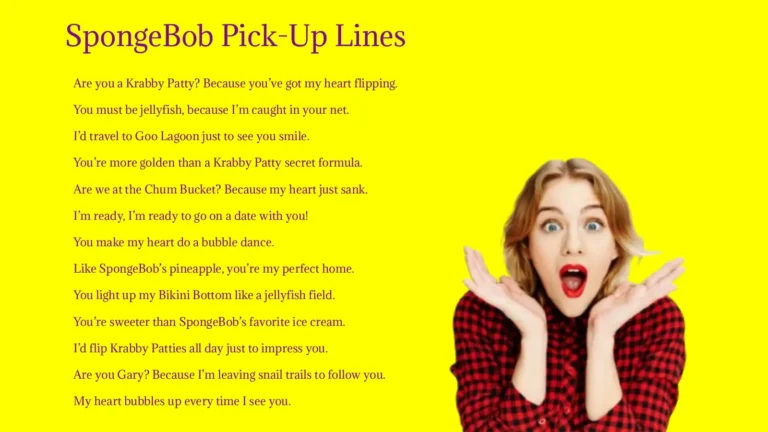 SpongeBob Pick-Up Lines